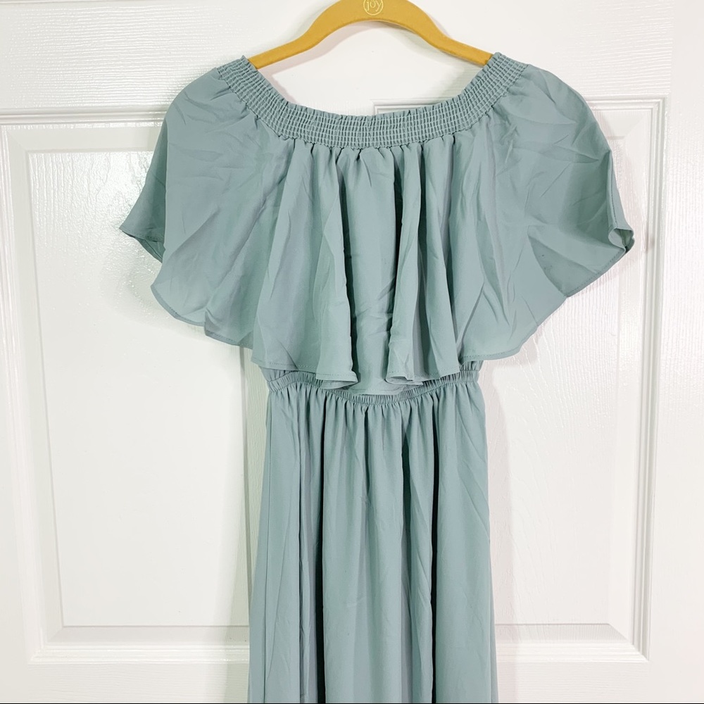 Show Me Your Mumu Hacienda Maxi Dress Silver Sage - Picture 4 of 10